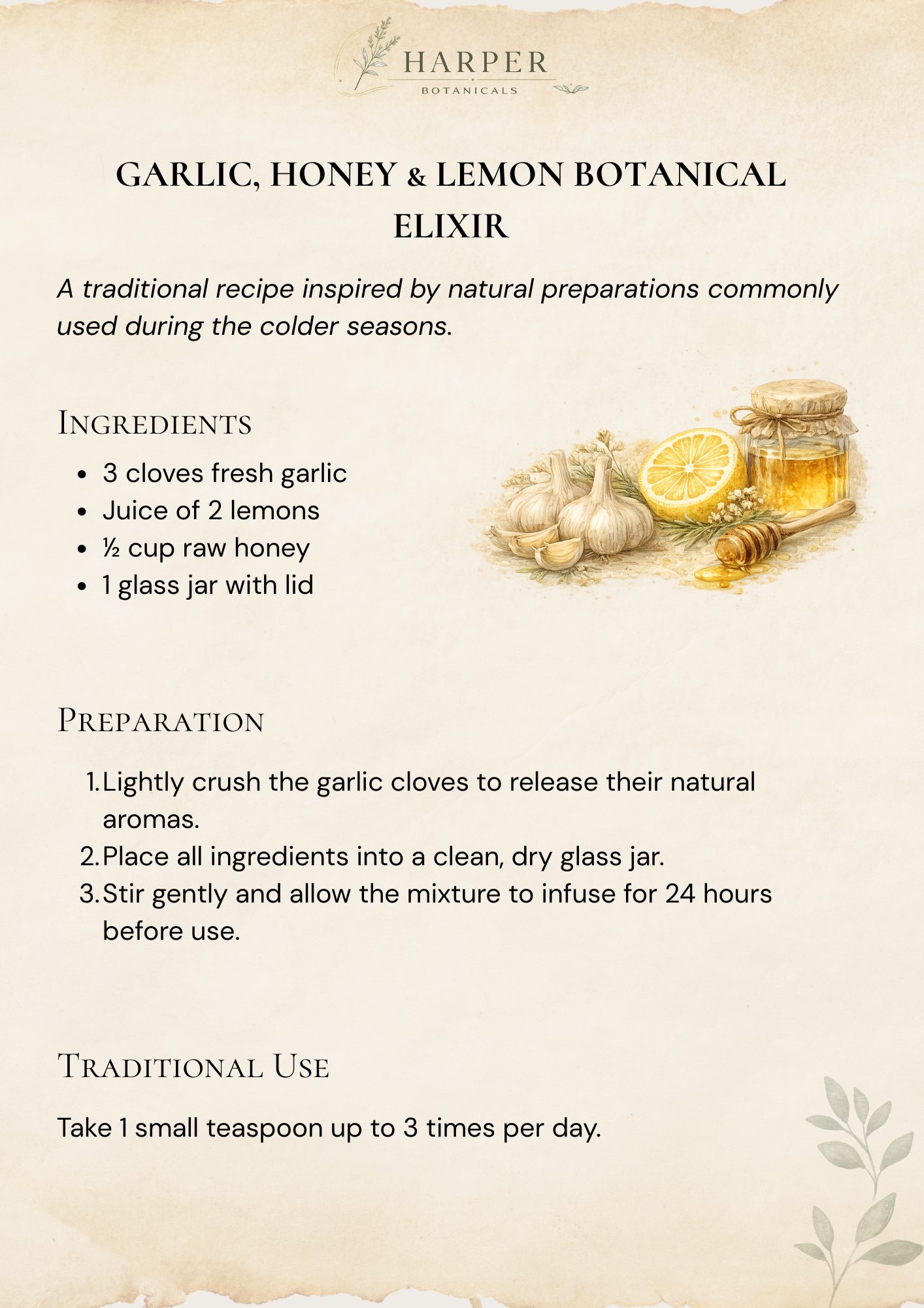 Herbal recipe preview page 1